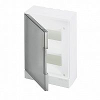 Распределительный шкаф Basic E, 16 мод., IP40, навесной, пластик, прозрачная серая дверь, с клеммами |  код. BEW402216 |  ABB